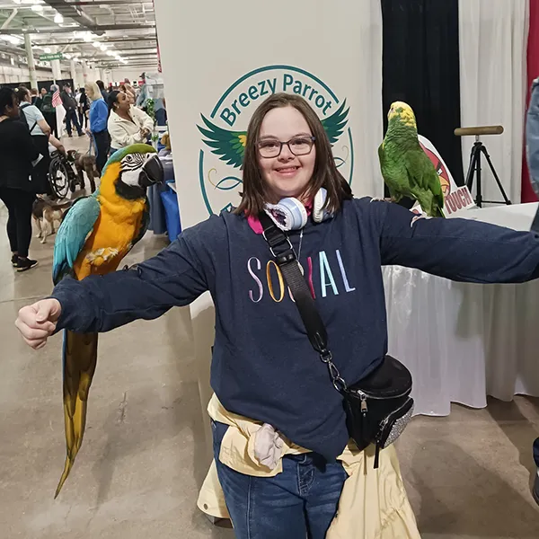 Pet Expo Hanging with the Parrots